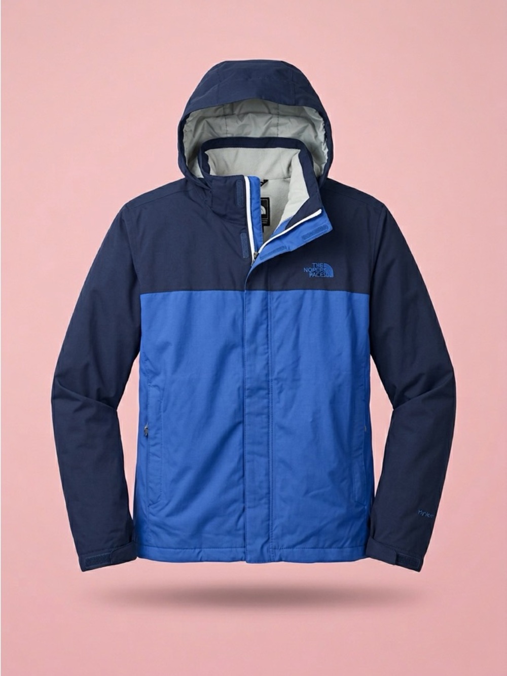 The North Face Navy and Royal Blue Hooded Shell Jacket
